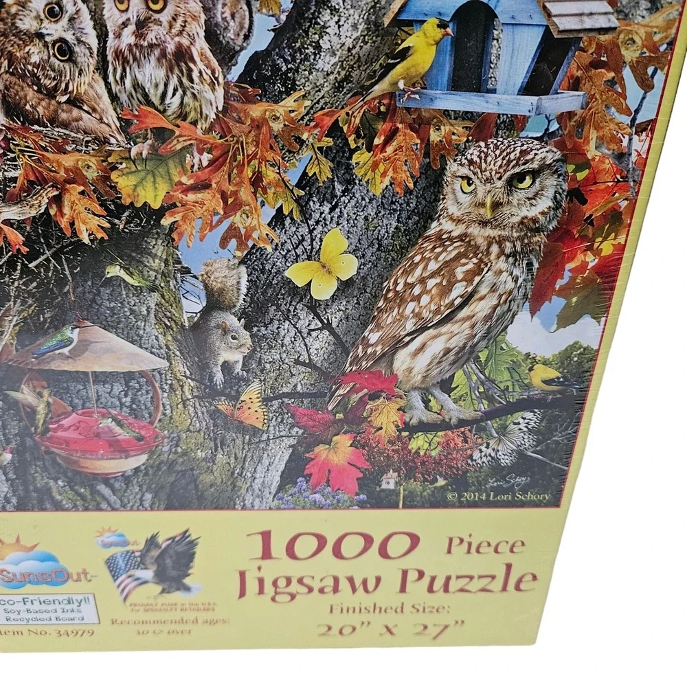 Owl Family Reunion Jigsaw Puzzle 1000 Piece Art By Lori Schory Fall Scene New